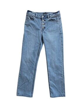 prAna Buxton Slim Boyfriend High Rise Button Fly Jeans Organic Cotton SZ 6/28